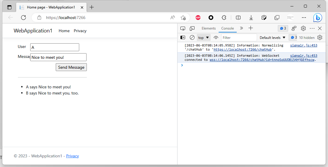 SignalR 3